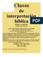 Claves de Interpretacion Biblica