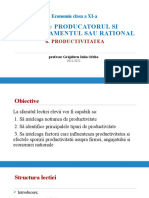 Prezentare Economie NR 3 - Productivitatea