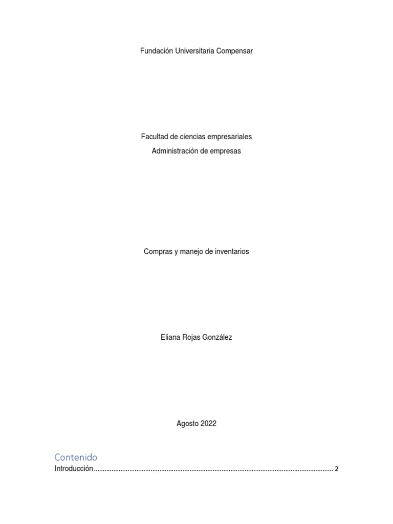 Compras e Inventarios en Empresas | PDF | Inventario | Business