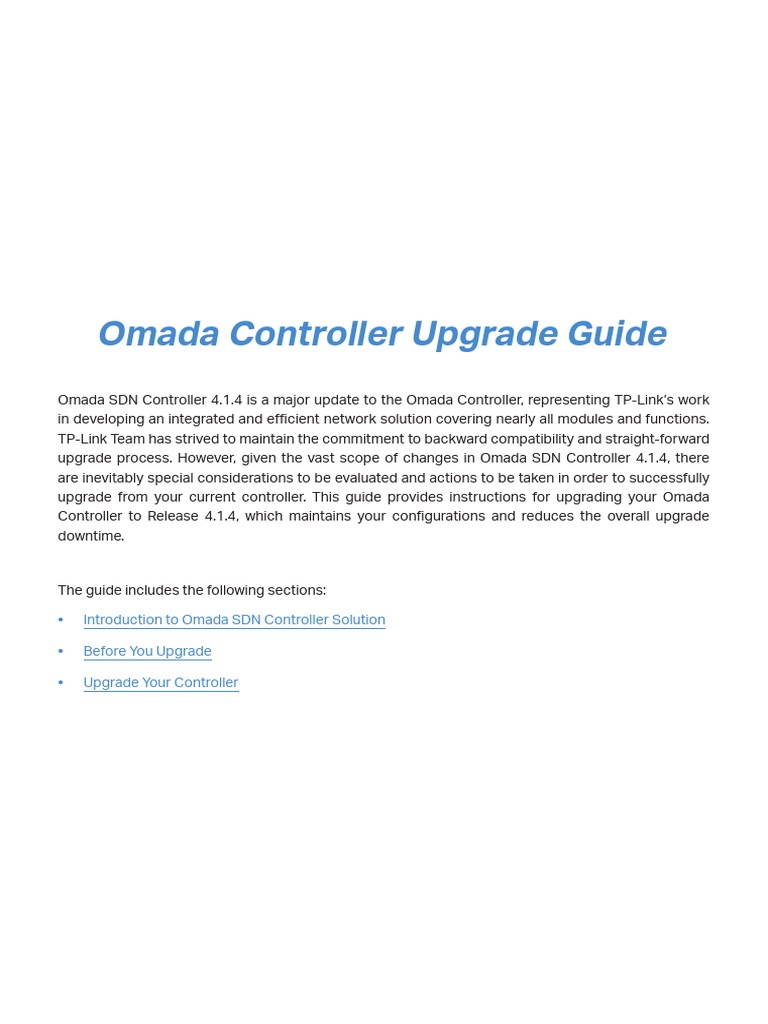 Omada Controller Upgrade Guide | PDF | Port (Computer Networking) | Backup
