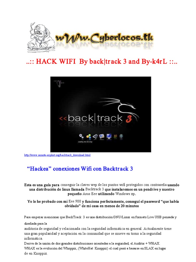 Guía Hackeo WEP con Backtrack 3 | PDF