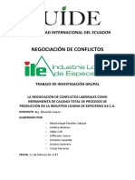 Investigación Negociación de Conflictos