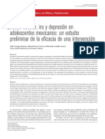 2018 Acoso Escolar, Ira y Depresión en Adolescentes Mexicanos Un Estudio Preliminar de La Eficacia de Una Intervención