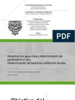 Análisis de agua potable en zoológico para detectar bacterias coliformes