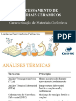 4 - Técnicas de Caracterização de Materiais - 4 - Análises Térmicas