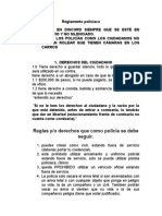 Reglamento y derechos policiacos