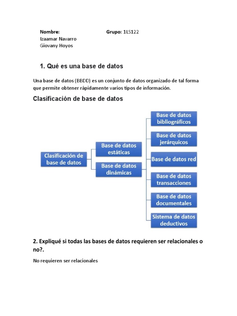 Tipos de Bases de Datos y JDBC en Java | PDF | Bases de datos | No Sql