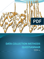 Data Collection Methods Questionnaire