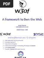 W3af - A Framework To Own The Web