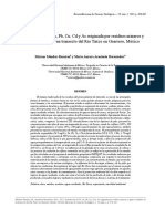 Distribución de Fe, ZN, PB, Cu, CD y As Originada Por Residuos Mineros