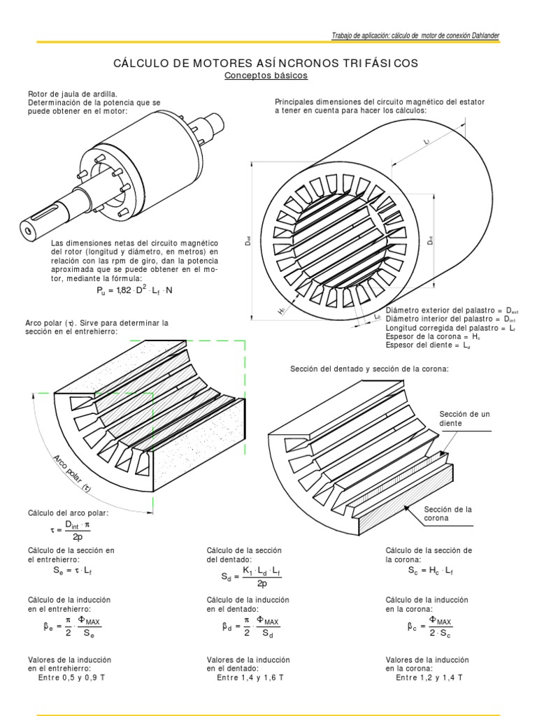 Calculo y Formulas Motores Trifasico