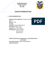 Proyecto Productivo: Datos Informativos
