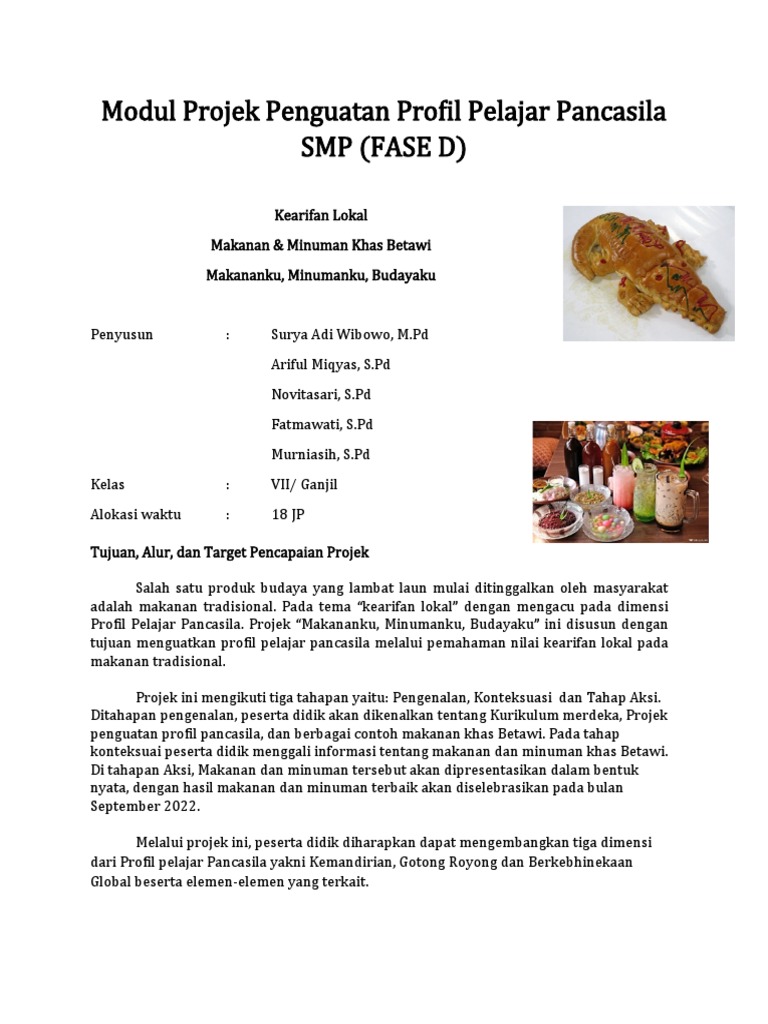 Kearifan Lokal Makanan Minuman Betawi Pdf