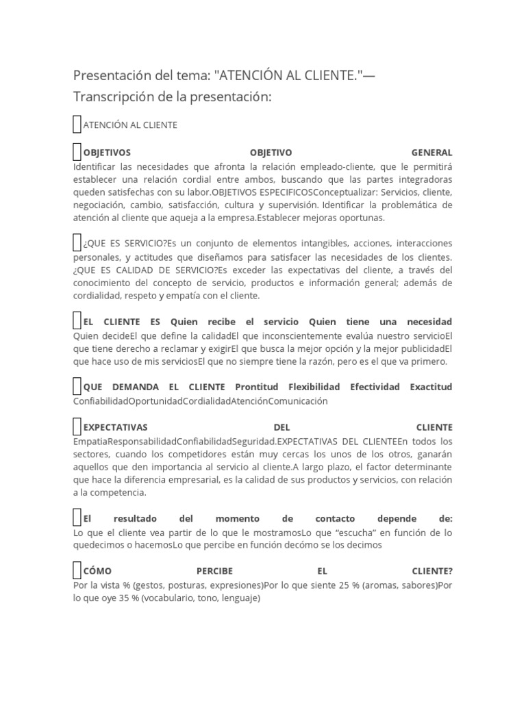 Mejores Prácticas en Atención al Cliente | PDF | Cliente | Servicio al ...