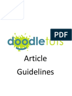 Article Guidelines: Last Updated: 7/3/2011