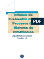 Informe de Evaluación Procesos Sistema Información SENA