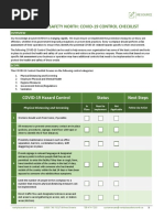 COVID 19 Control Checklist WSN 2020 06 12 Fillable PDF