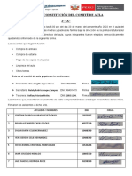 Acta de Constitución Del Comité de Aula