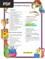 Lista de útiles para 2do grado 2025 | PDF | Hogar, jardinería y bricolaje
