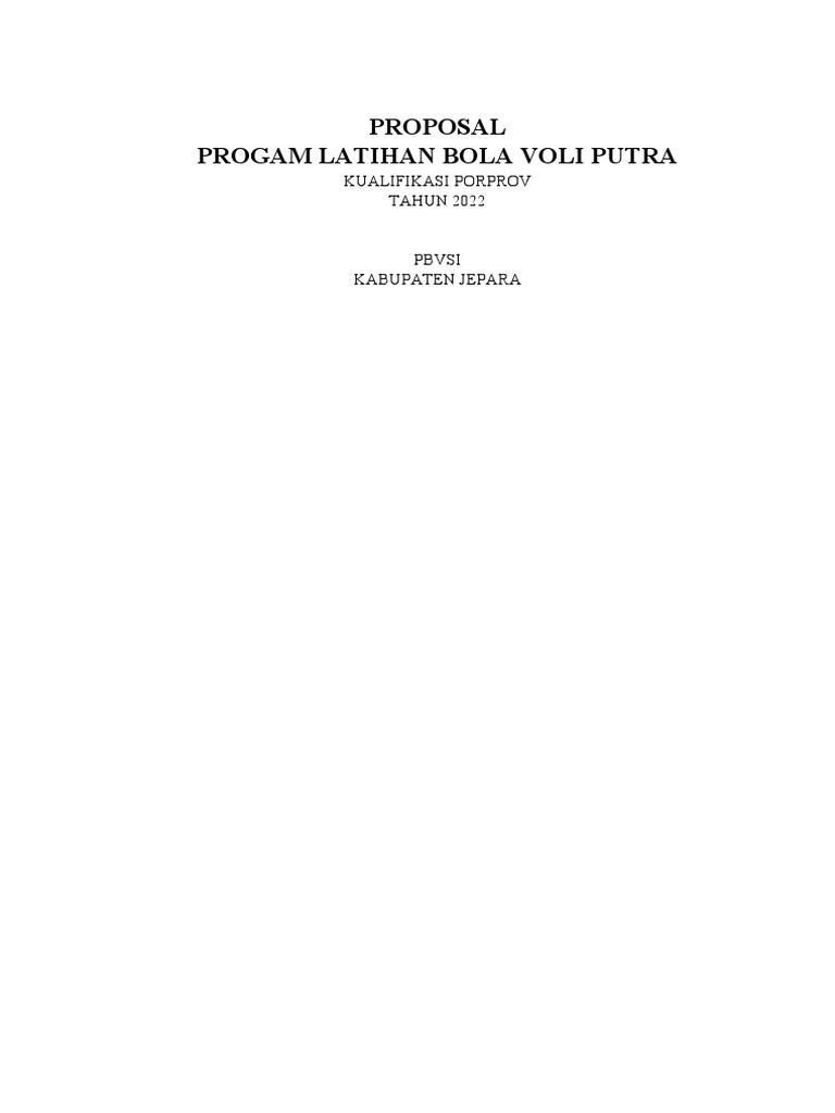 Proposal Voli | PDF