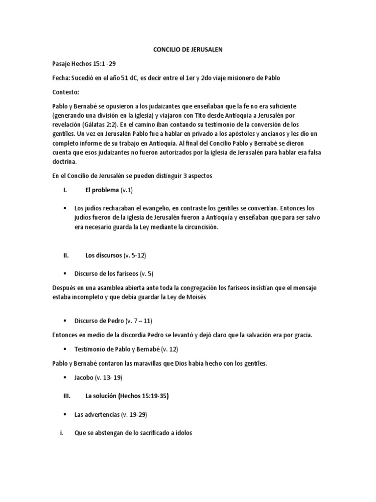 Concilio De Jerusalen Pdf Pablo El Apóstol Bernabé