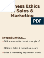 Business Ethics in Sales & Marketing