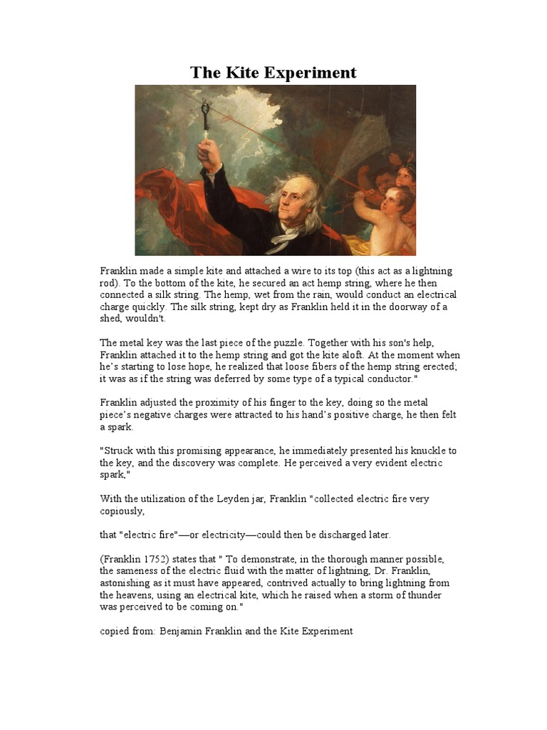 Franklin's Kite and Key Experiment | PDF | Young Adult