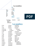 Presentación Les Nombres en Francés