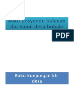 Buku Posyandu Bulanan Ibu Hamil Desa Bobalo