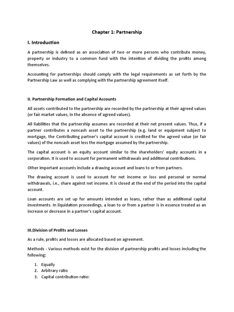 Partnership Accounting Guide | PDF | Partnership | Debits And Credits