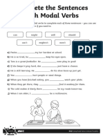 T2 E 2105 Complete The Sentences With Modal Verbs Differentiated Activity Sheets - Ver - 4