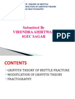 Griffith Theory of Brittle Fracture, Modifiction of Griffith Theory and Fractography