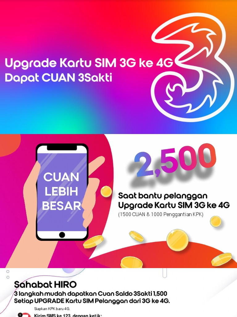 Upgrade Kartu 3G ke 4G Tri Gratis | PDF