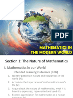 Lecture 1 S1.1.1 The Nature of Mathematics