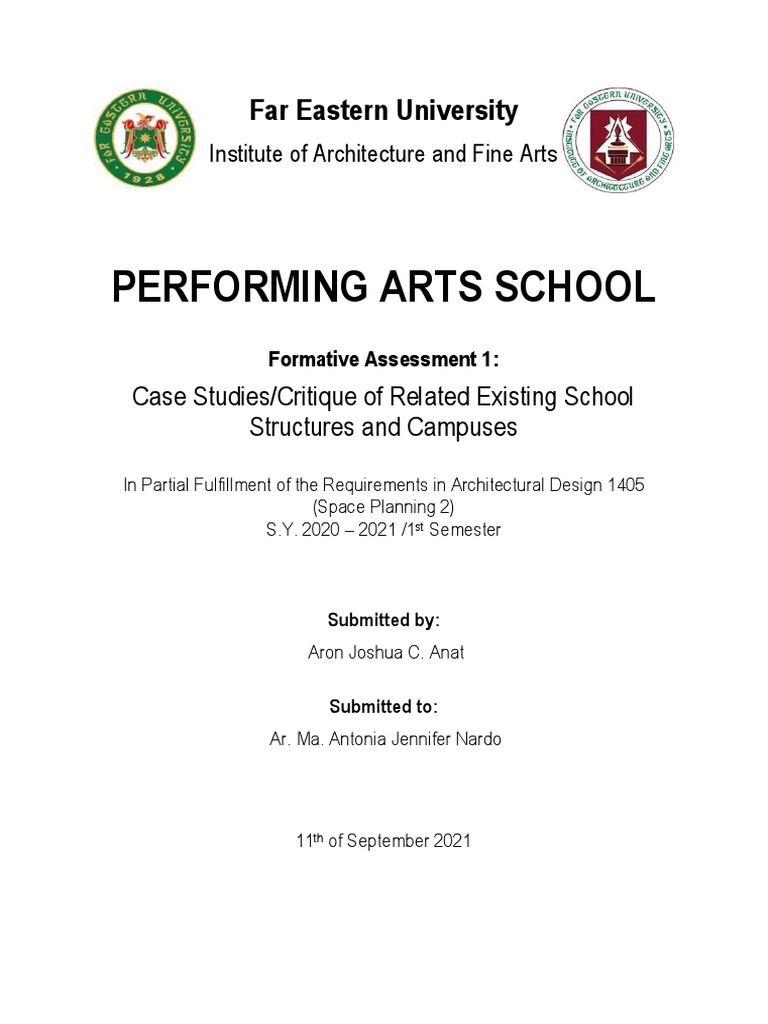 Performing Arts School Design Proposal | PDF | The Arts | Perception
