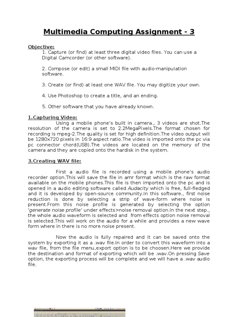 Multimedia Computing Project Guide | PDF | Adobe Photoshop | Data ...