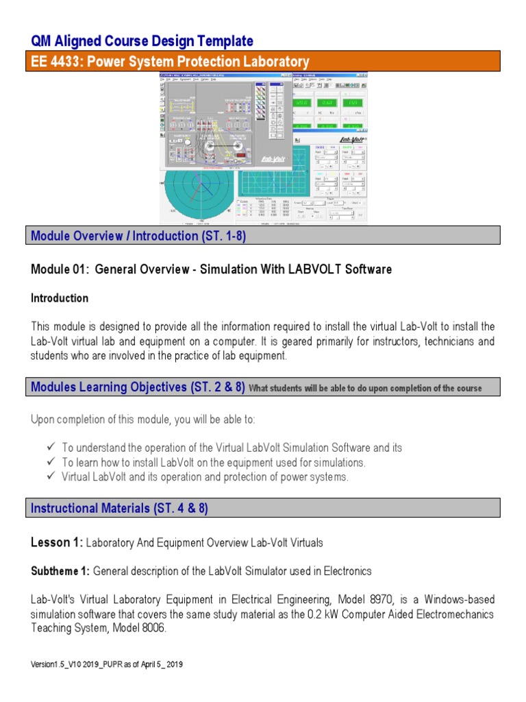 Power System Protection Lab 1 PDF Simulation Microsoft Windows