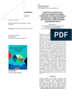 Initium Variety Journal Hubungan Motivasi Dengan Kinerja Kader Posyandu Di Wilayah Kerja Puskesmas Sabbangparu Kecamatan Sabbangparu Kabupaten Wajo