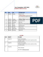 IBDP YR 1 Term-1 Time Table Syllabus Gudelines Sept - 2022