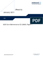 January 2011 MS - C3 Edexcel