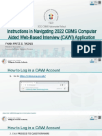 How To Navigate The CBMS BPQ Computer Assisted Web Interview CAWI