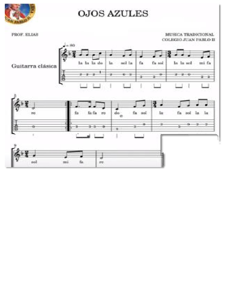 Ojos Azules Flauta PDF