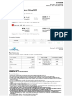 E-Ticket booking details