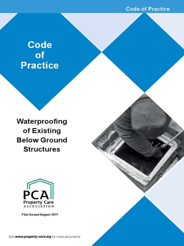 Code of Practice Waterproofing of Existing Below Ground Structures