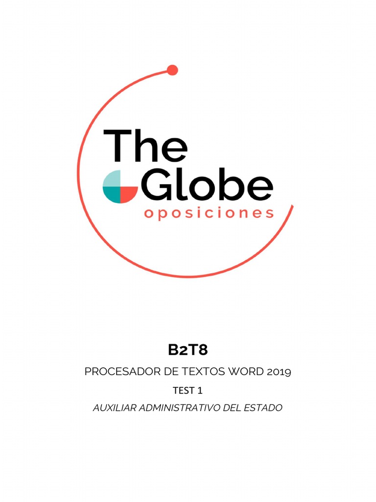 Test Word 2019 para Auxiliar Administrativo | PDF | Microsoft Word ...