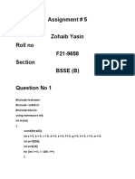F219658 Zohaib Yasin PF Assignment