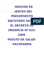 Informe Fina Presupuesto Mantenimiento