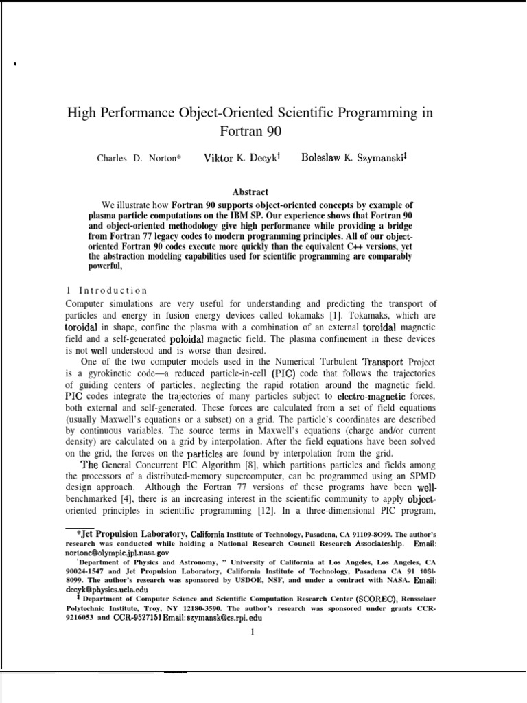 Object-Oriented Fortran 90 for Science | PDF | Subroutine | Object ...