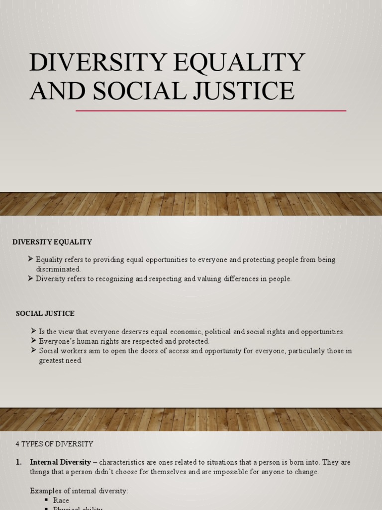 GROUP 4 Diversity Equality and Social Justice | PDF | Multiculturalism ...