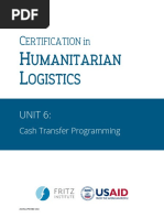 Unit 6 - Cash Transfer Programming